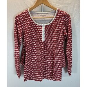 Lila + Hayes Shorts Pajamas Women's Size XS Reindeer Pima ‎ AOP